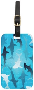 shark luggage tags